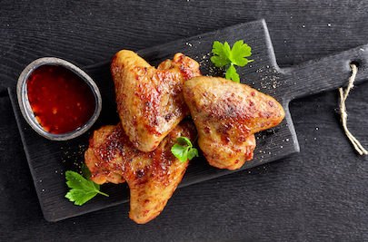 roasted chicken wings PW8T4UF 405x267 - Aile de poulet marinée