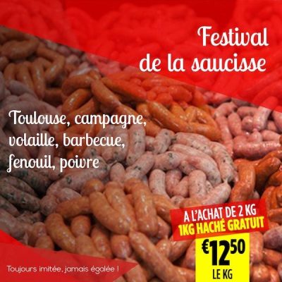 Festival Saucisse 1 qk6zb4mztul344p8z106hryt8ommonwu2erg7p6hls - Super Grande Boucherie